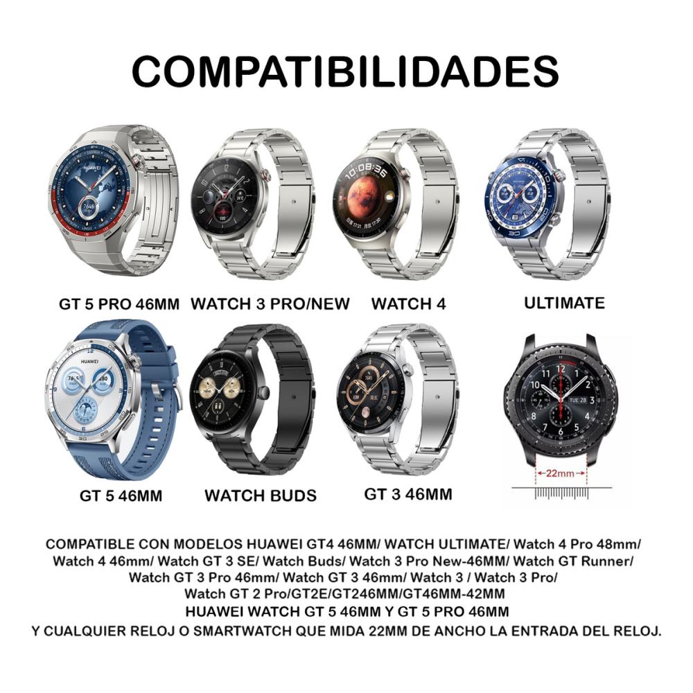 Correa 22mm Nylon 2pc Para Huawei Watch Gt 5/4/3 Pro 46mm
