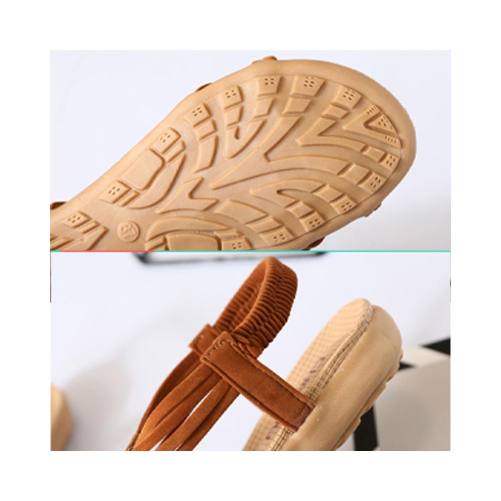 Huarache Sandalia Trenza Suave Con Flor Y Cuentas Bohemia