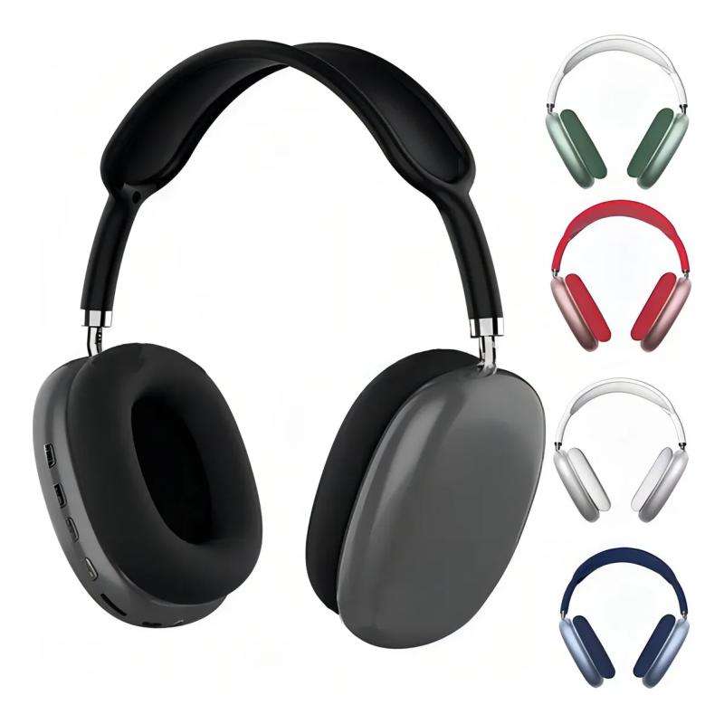 Auriculares Bluetooth Plegables Para Subwoofer AirPods Max, Color Negro Color De La Luz Negro