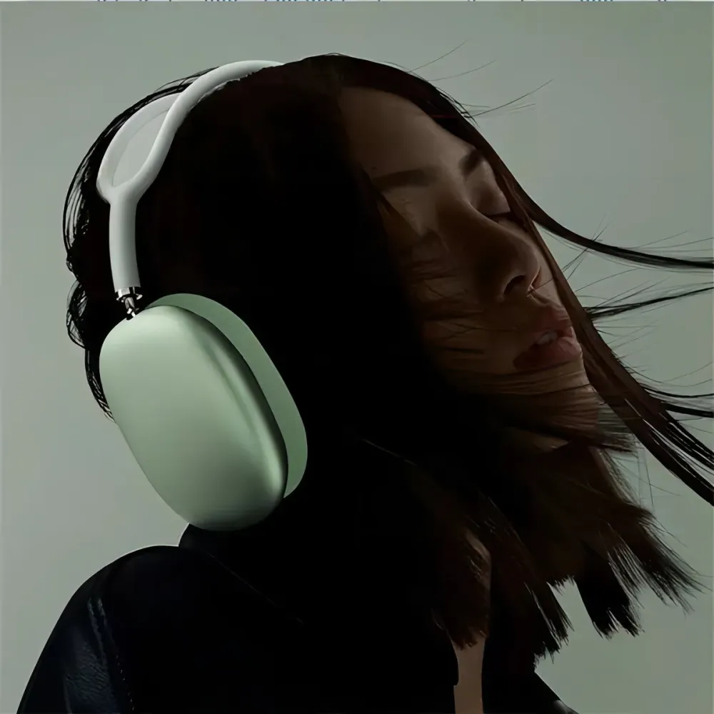 Auriculares Bluetooth Plegables Para Subwoofer AirPods Max, Color Negro Color De La Luz Negro