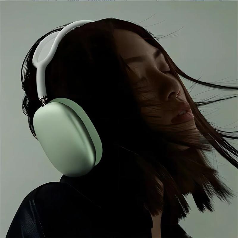 Auriculares Bluetooth Plegables Para Subwoofer AirPods Max, Color Negro Color De La Luz Negro