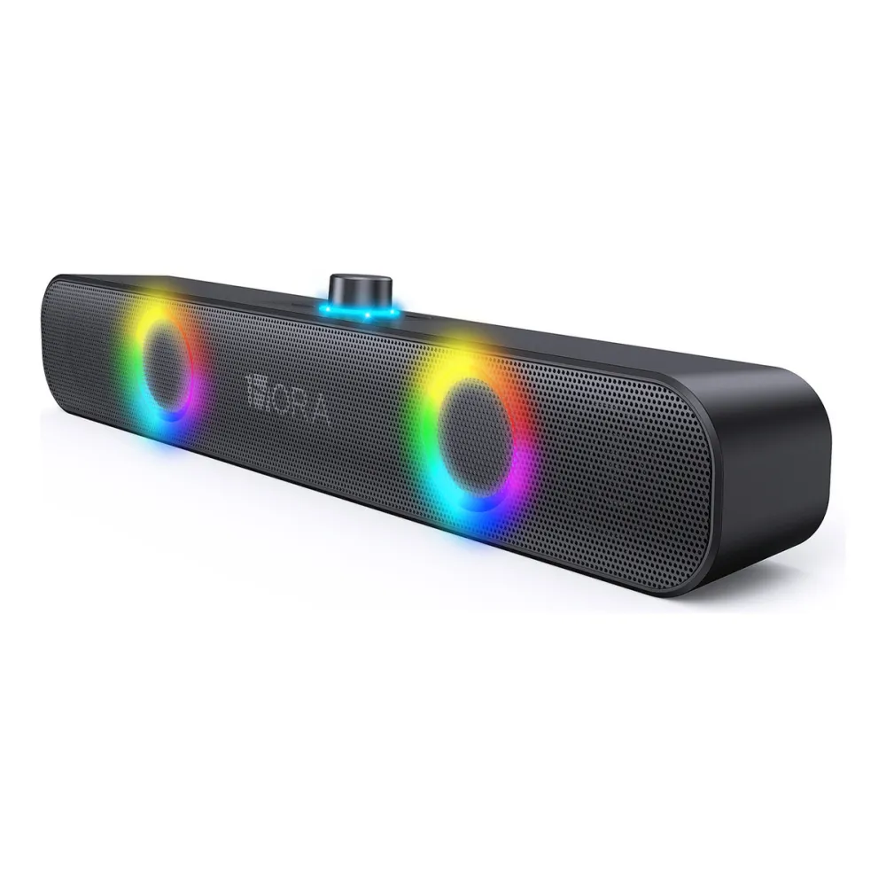 Bocina Bluetooth Speaker 1hora Bocinas Computadora Para Pc Inalámbrica Rgb Soporte 3.5 Mm Aux Tf Usb Para Interior Hogar Y