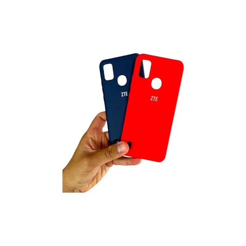 Case Logo Zte Silicon Microfibra Funda Protector