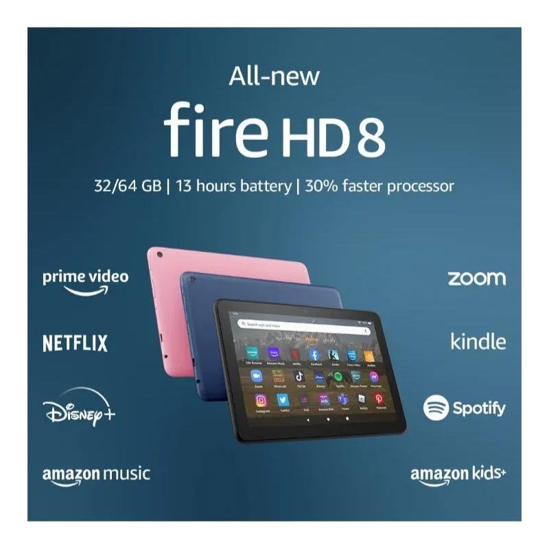 Tablet Amazon Fire HD 8 2020 KFONWI 8" 32GB black y 2GB de memoria RAM