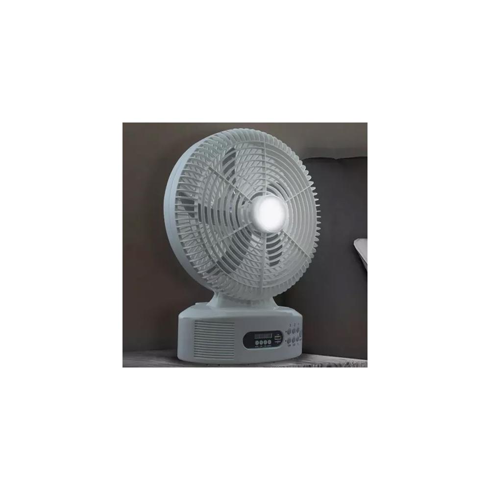 Ventilador Solar De Mesa 12 De 3 Velocidades Con Bocina 