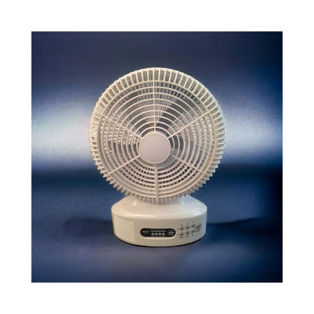 Ventilador Solar De Mesa 12 De 3 Velocidades Con Bocina 