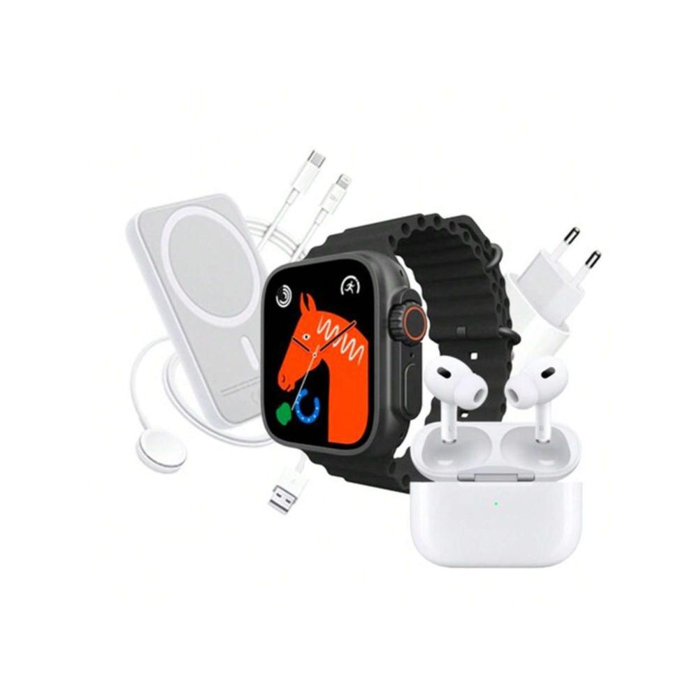 Combo De Smartwatch Audifonos Y Cargadores Magneticos X8