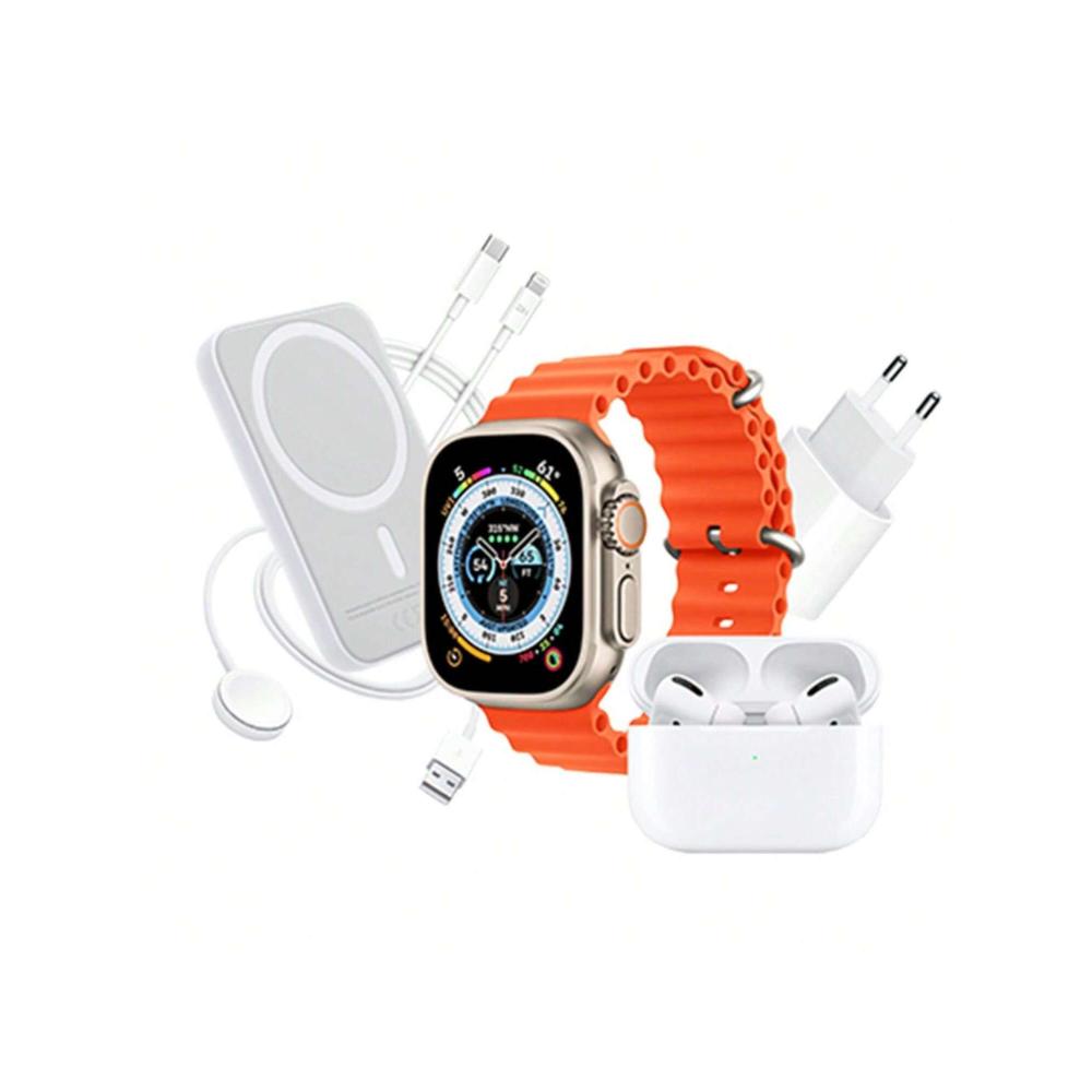 Combo De Smartwatch Audifonos Y Cargadores Magneticos X8