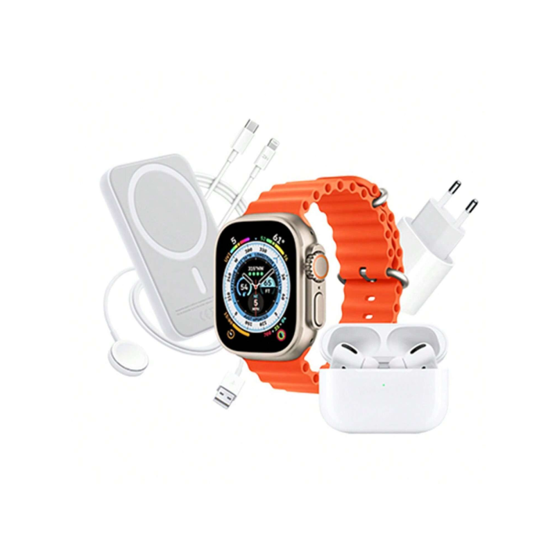 Combo De Smartwatch Audifonos Y Cargadores Magneticos X8
