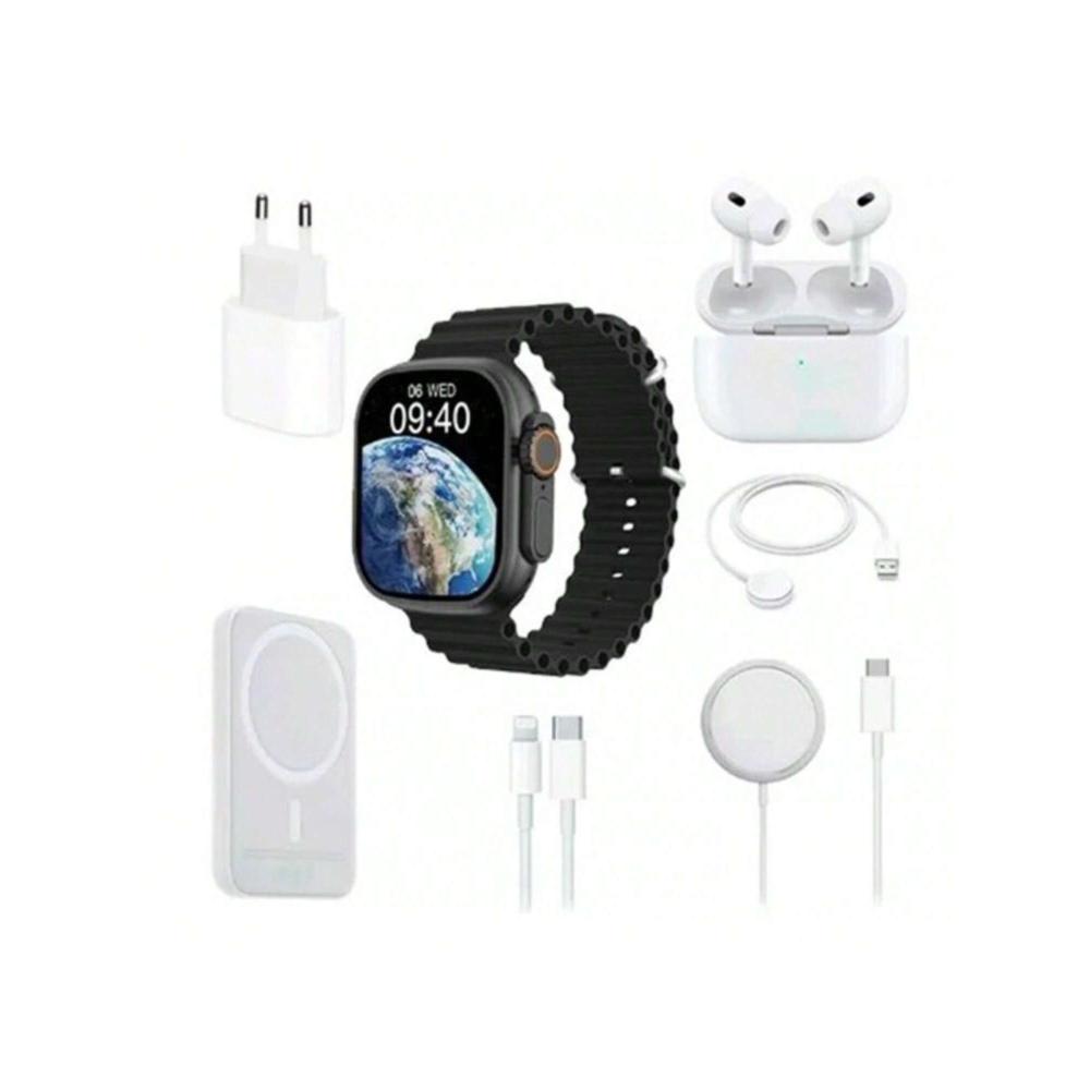 Combo De Smartwatch Audifonos Y Cargadores Magneticos X8