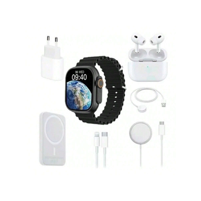 Combo De Smartwatch Audifonos Y Cargadores Magneticos X8