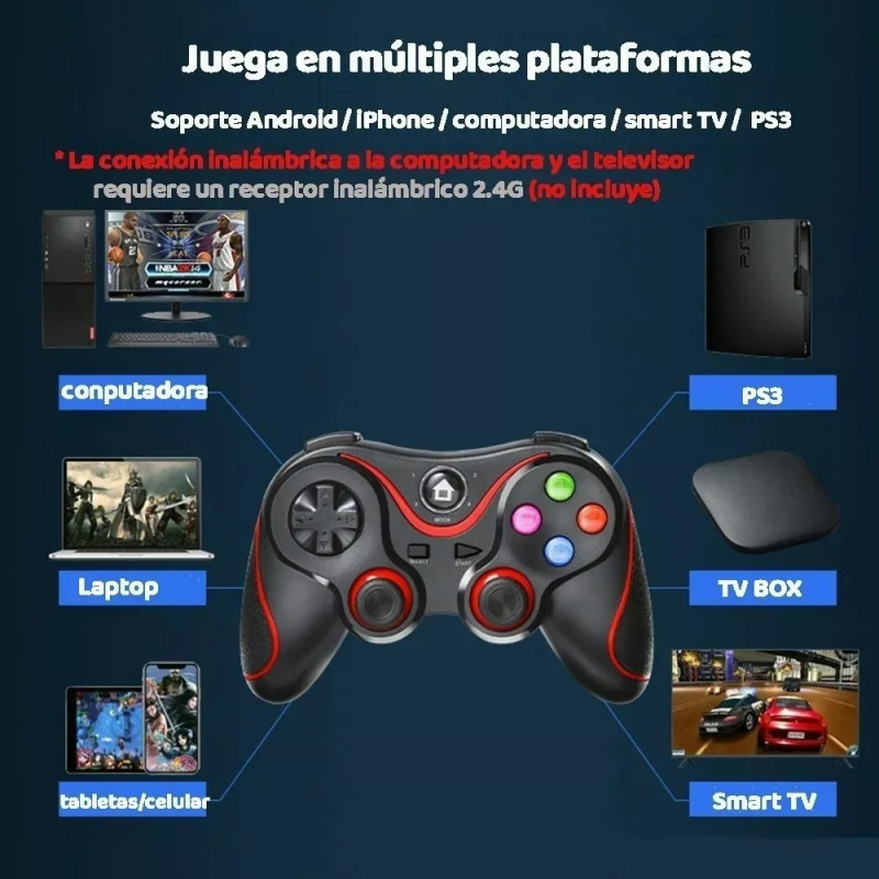 Control X3 Bluetooth Gamepad Con Soporte| Pc | Android | Ios