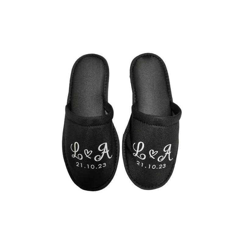 10 Pares Pantuflas Negras Boda Y Xv Para Imprimir O Sublimar | Meses sin interés