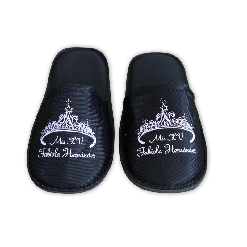 10 Pares Pantuflas Negras Boda Y Xv Para Imprimir O Sublimar | Meses sin interés