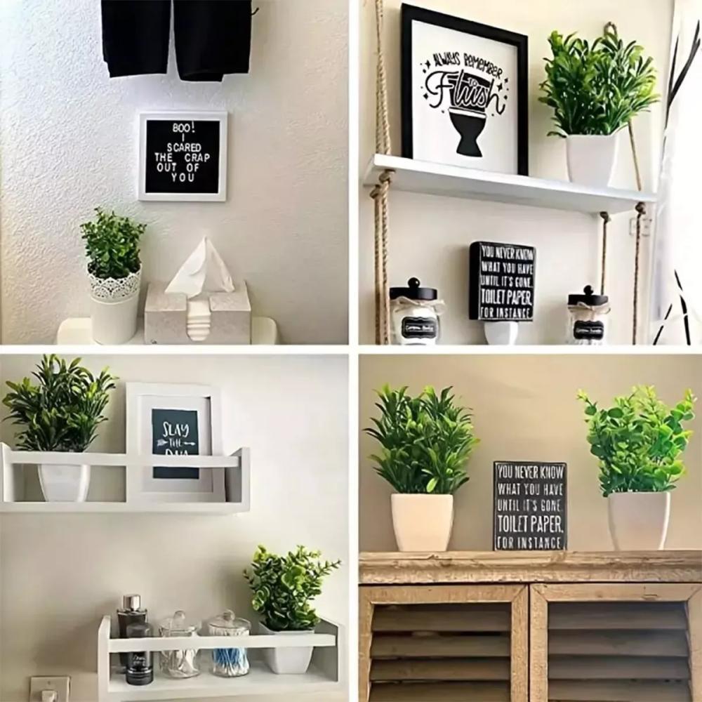 6piezas Plantas Artificiale Macetas Decorativas Bonsai Hogar