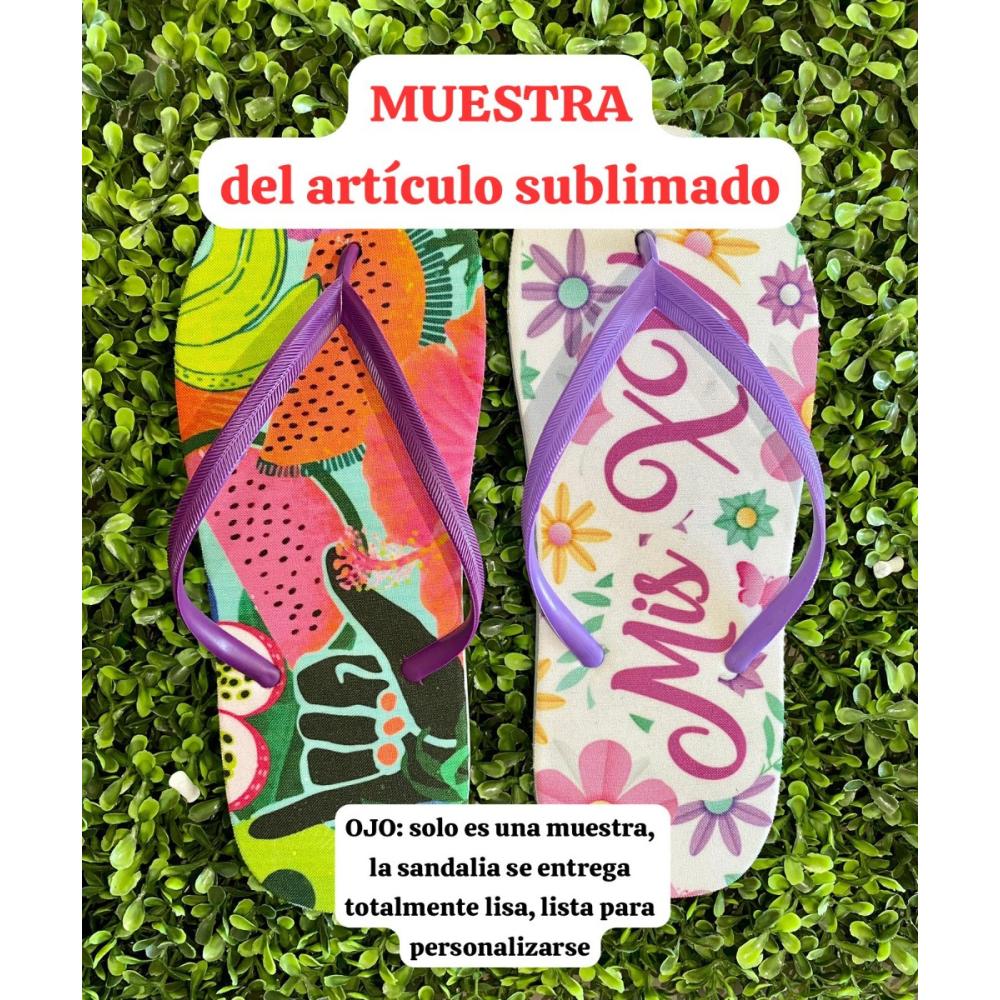 Sandalia Para Sublimar Suela Con Tela De 9mm 10 Pares