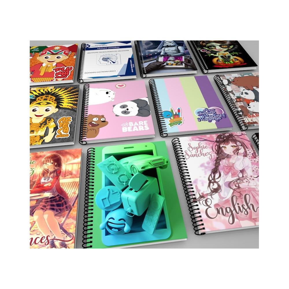 10 Libretasmediacarta 100 Hojas Parasublimacion Raya Cuadro