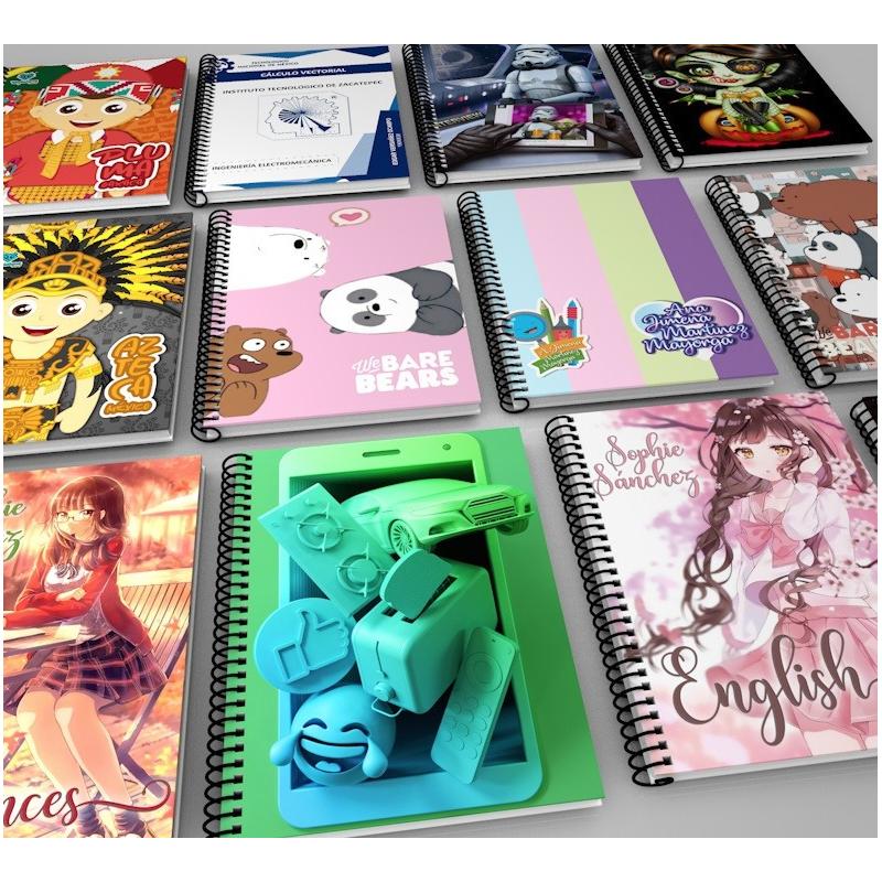 10 Libretasmediacarta 100 Hojas Parasublimacion Raya Cuadro