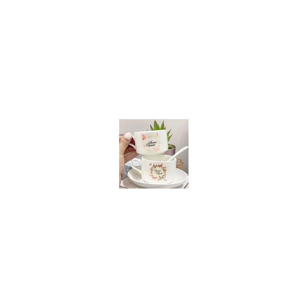 Plato y Taza Personalizados De 6oz