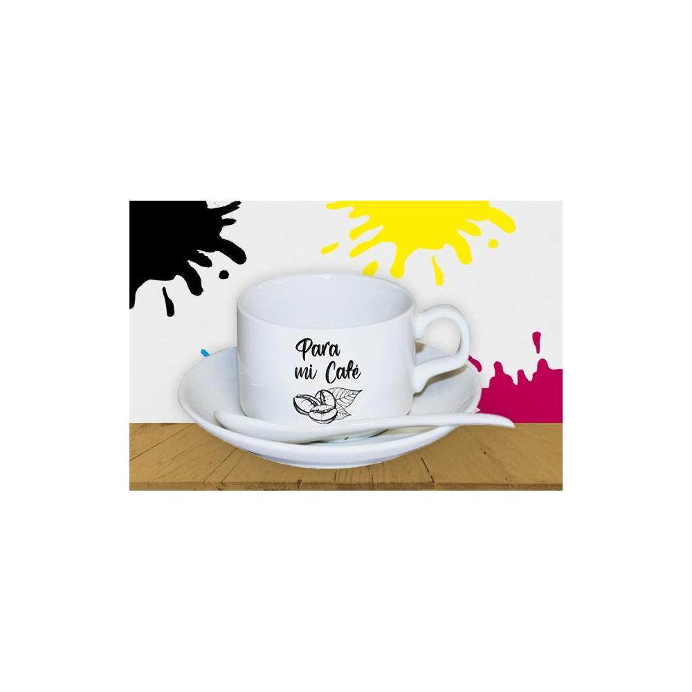 Plato y Taza Personalizados De 6oz
