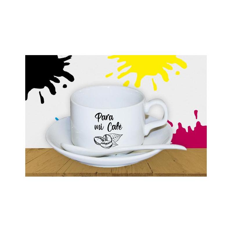 Plato y Taza Personalizados De 6oz