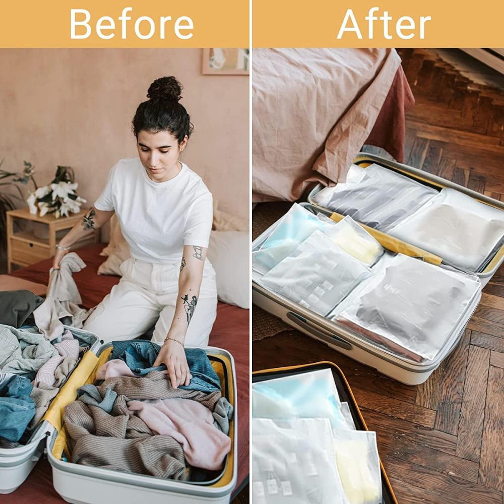 100 Bolsas Transparentes Con Cierre Resellables Para Ropa