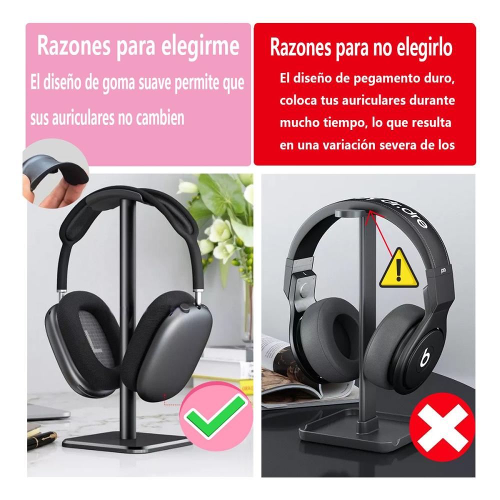 2 Colores Soporte Para Audífonos Base Universal