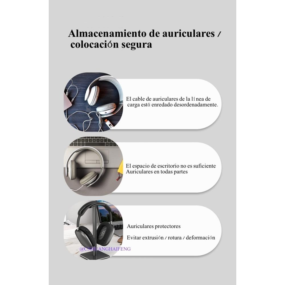 2 Colores Soporte Para Audífonos Base Universal