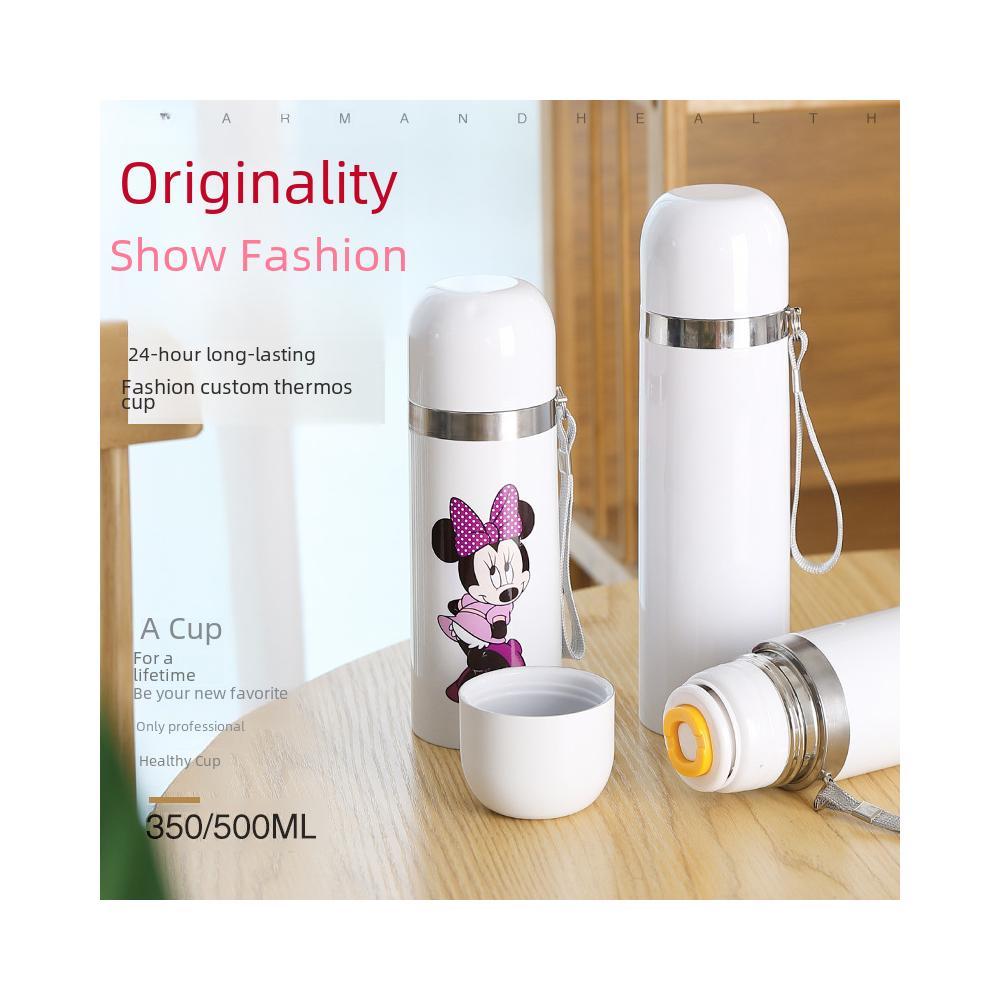 Termo Bala Blanco 500ml Con Recubrimiento Para Sublimación