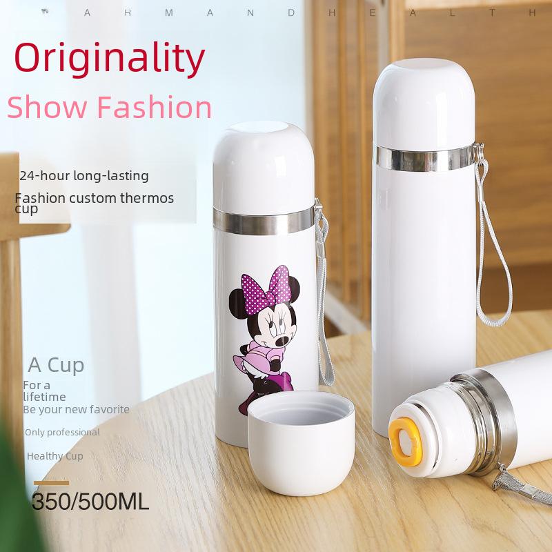 Termo Bala Blanco 500ml Con Recubrimiento Para Sublimación