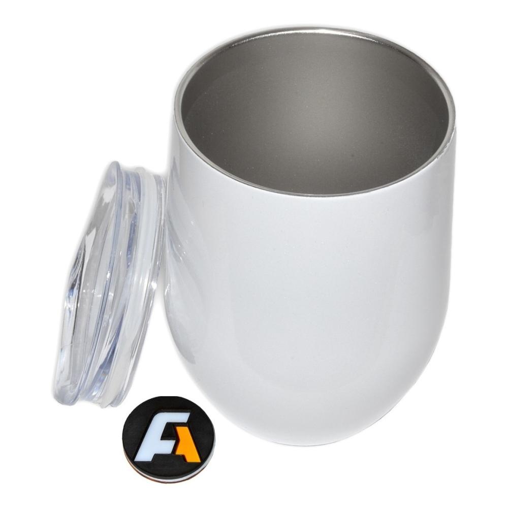  Vaso Térmico 12oz Termo Bicapa Sublimacion Sublimar Blanco