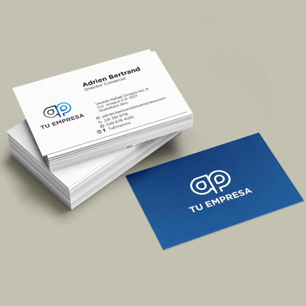Paquete Tarjetas de Presentacion Papel Grueso