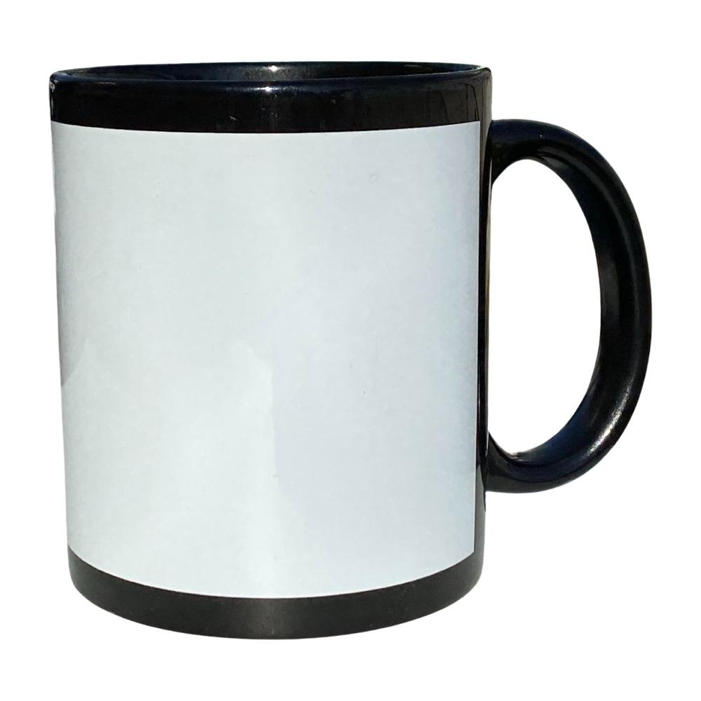 Taza Negra Con Ventana Blanca 11oz Para Sublimar Sublimacion