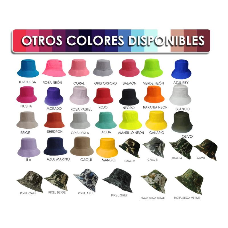 Paquete 10 Bucket Hat Sombreros Colores Y Diseños A Elegir.
