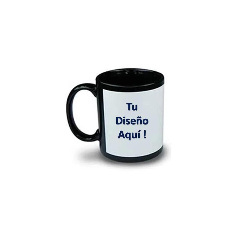 Taza Negra Con Ventana Blanca 11oz Para Sublimar Sublimacion | MercadoLibre