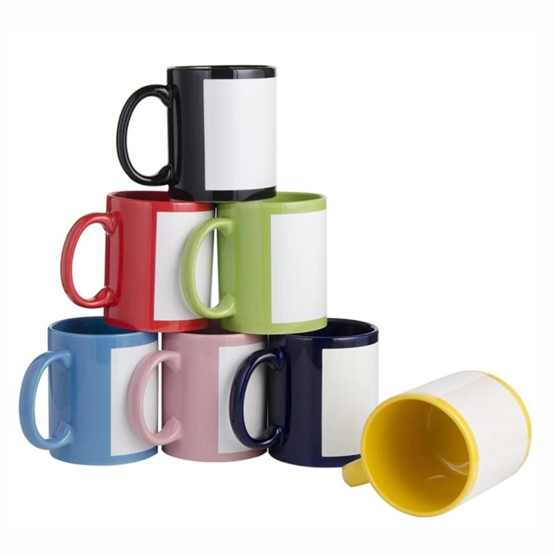 Taza Negra Con Ventana Blanca 11oz Para Sublimar Sublimacion | MercadoLibre