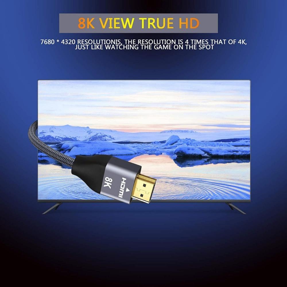 Cable Hdmi 2.1 8k A 60hz 4k A 120hz Ultra Hd 48gbps 2metros
