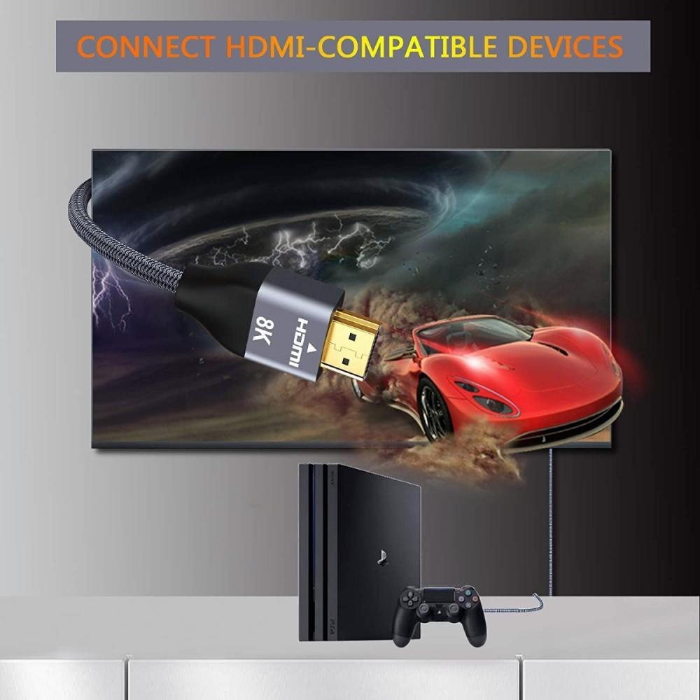Cable Hdmi 2.1 8k A 60hz 4k A 120hz Ultra Hd 48gbps 2metros