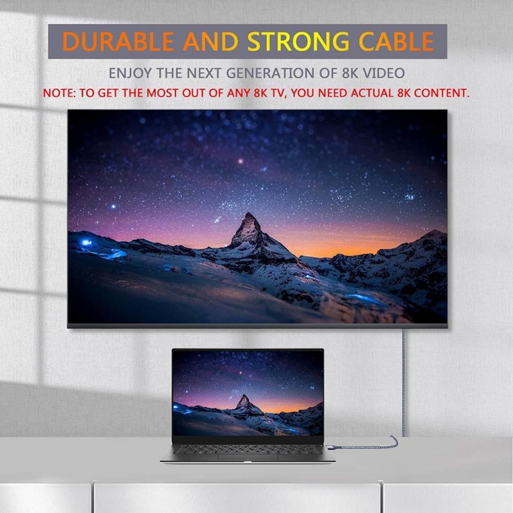 Cable Hdmi 2.1 8k A 60hz 4k A 120hz Ultra Hd 48gbps 2metros