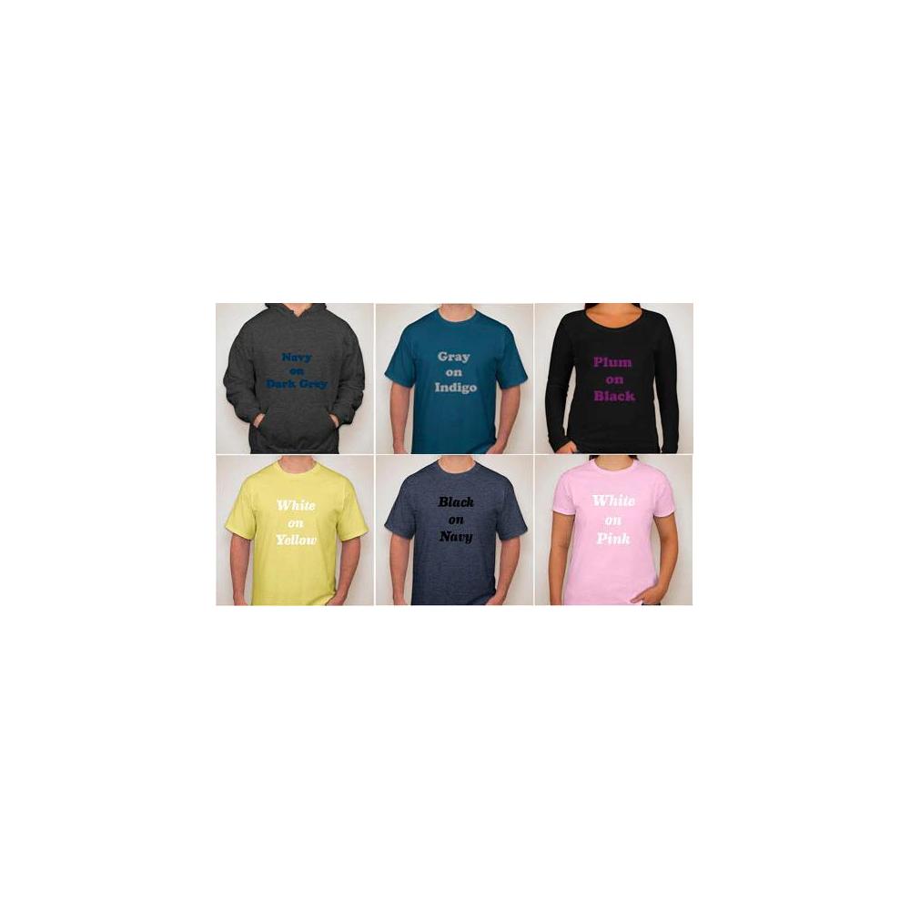 Personalizacion Playera Vinil Textil Texto 1 Color Cualquier Color y Composicion