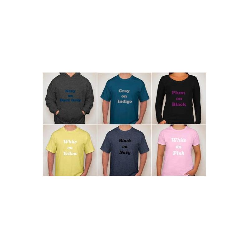 Personalizacion Playera Vinil Textil Texto 1 Color Cualquier Color y Composicion