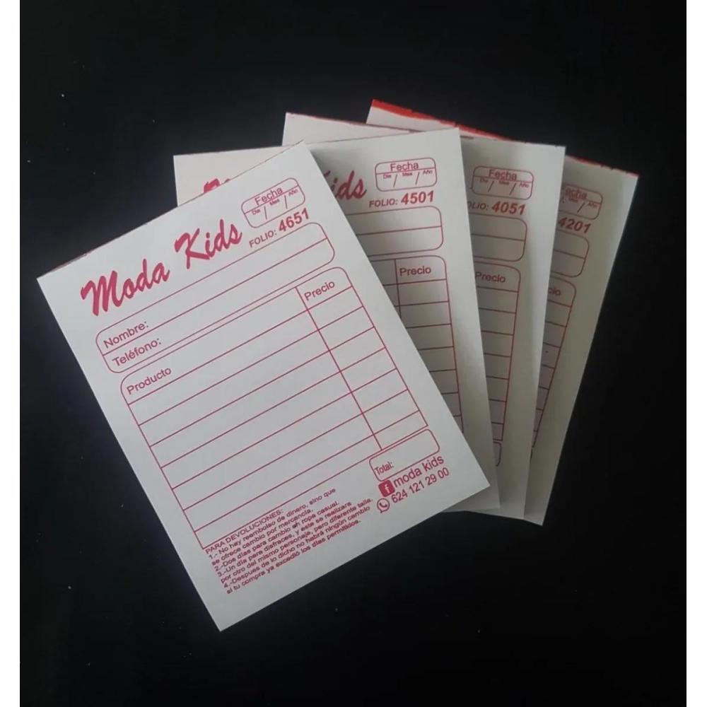 Millar De Notas Sin Copia Con Folio 1/4 Carta En Blocks