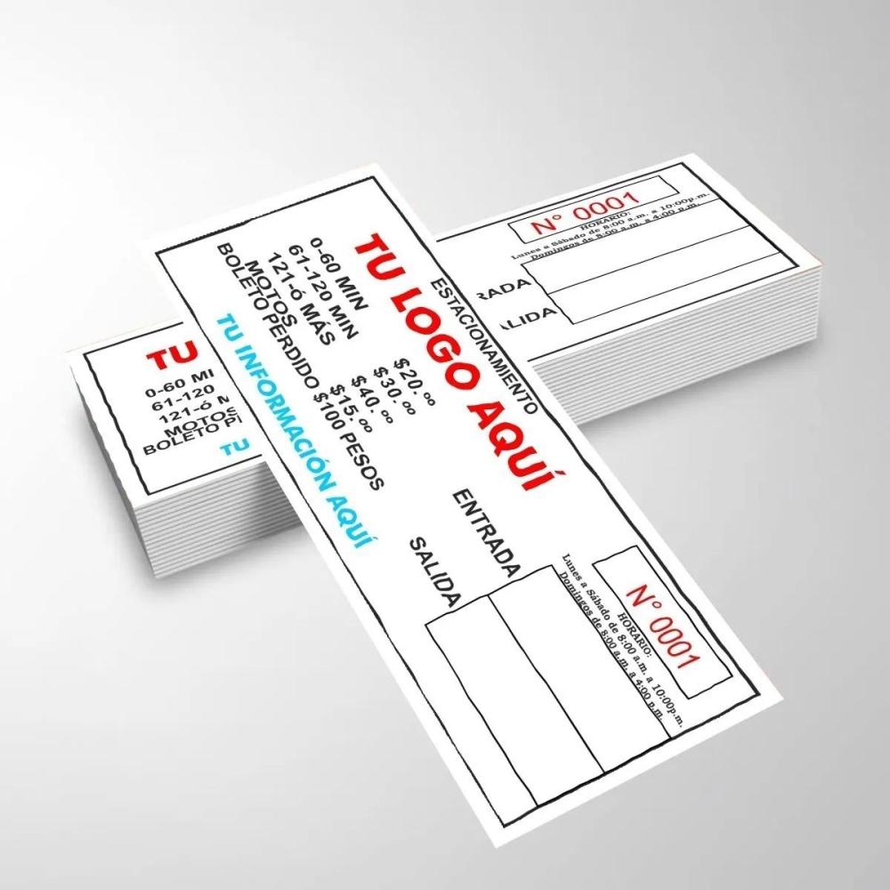 Paquete Boletos Talonario 100, 300, 500pz