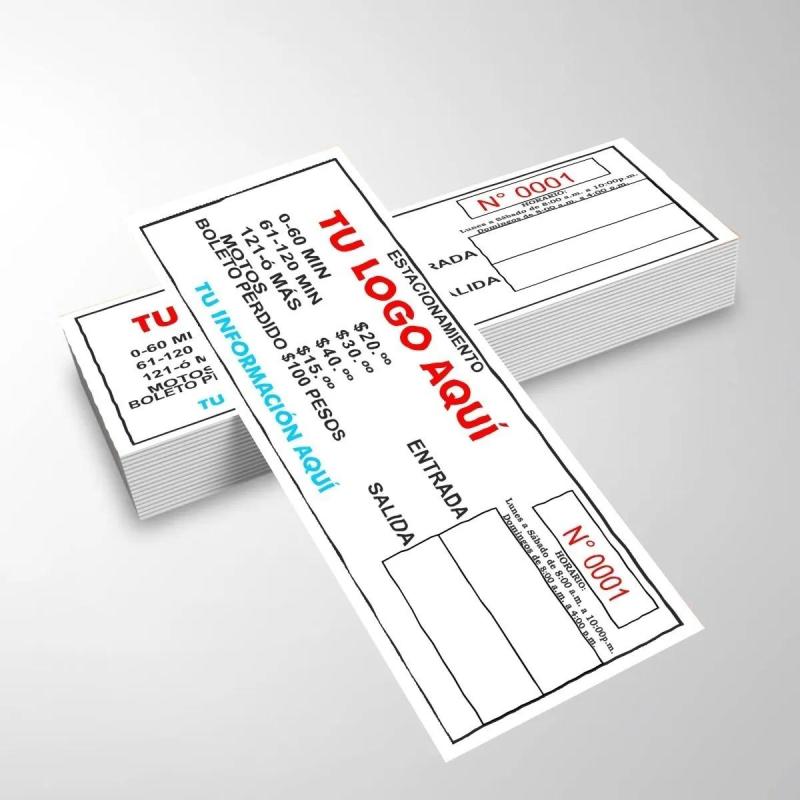 Paquete Boletos Talonario 100, 300, 500pz
