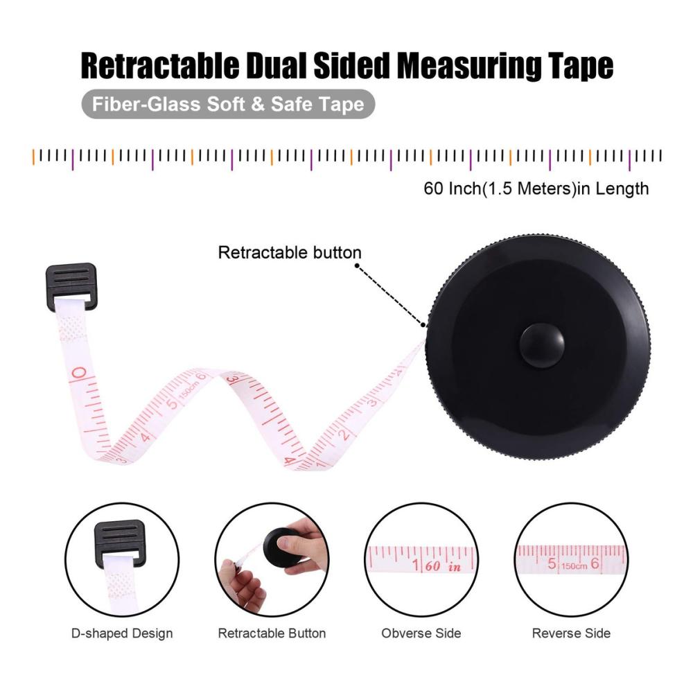 Cinta Metrica Cintura Retractil Cuerpo Modista Costura 11pcs