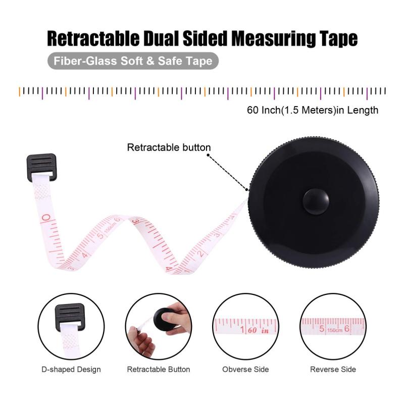 Cinta Metrica Cintura Retractil Cuerpo Modista Costura 11pcs