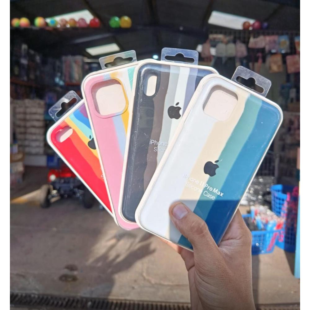 Case Silicon Logo iPhone 7-14 Multicolor