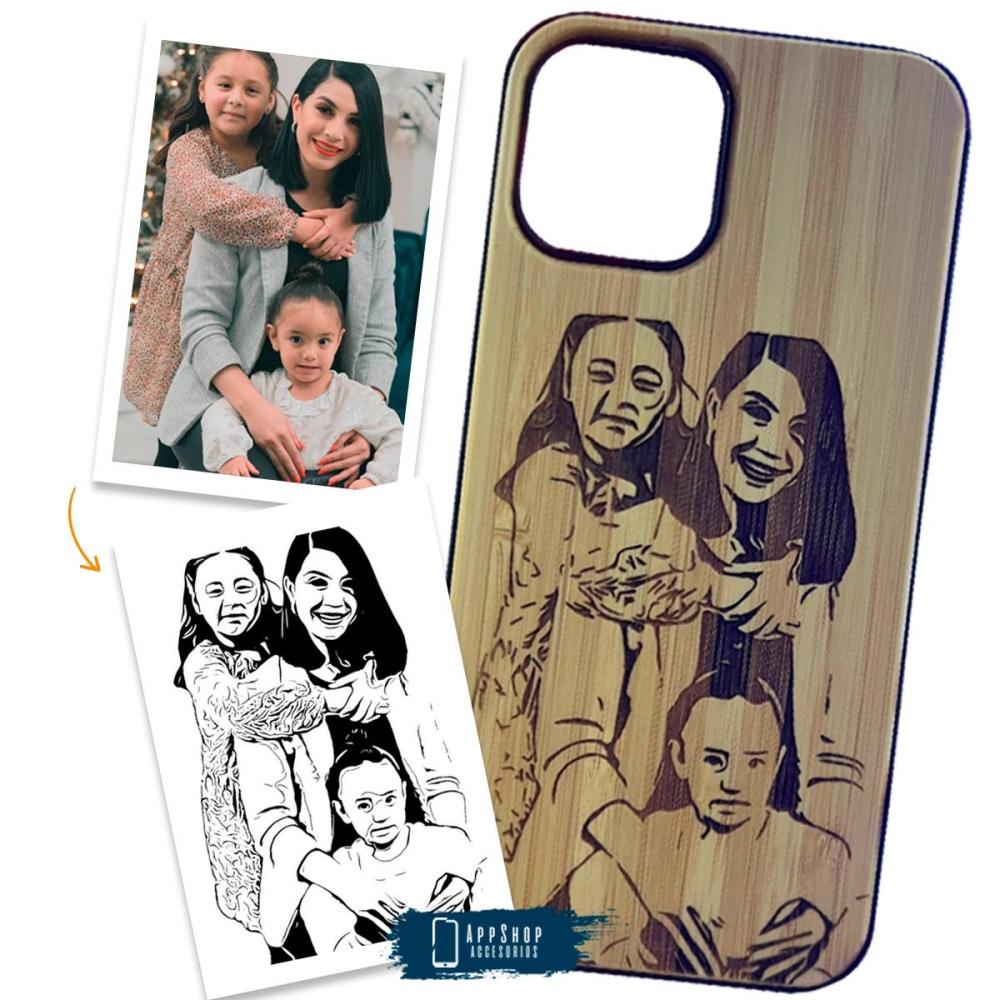 Case iPhone X-16 Series Madera Personalizado Laser