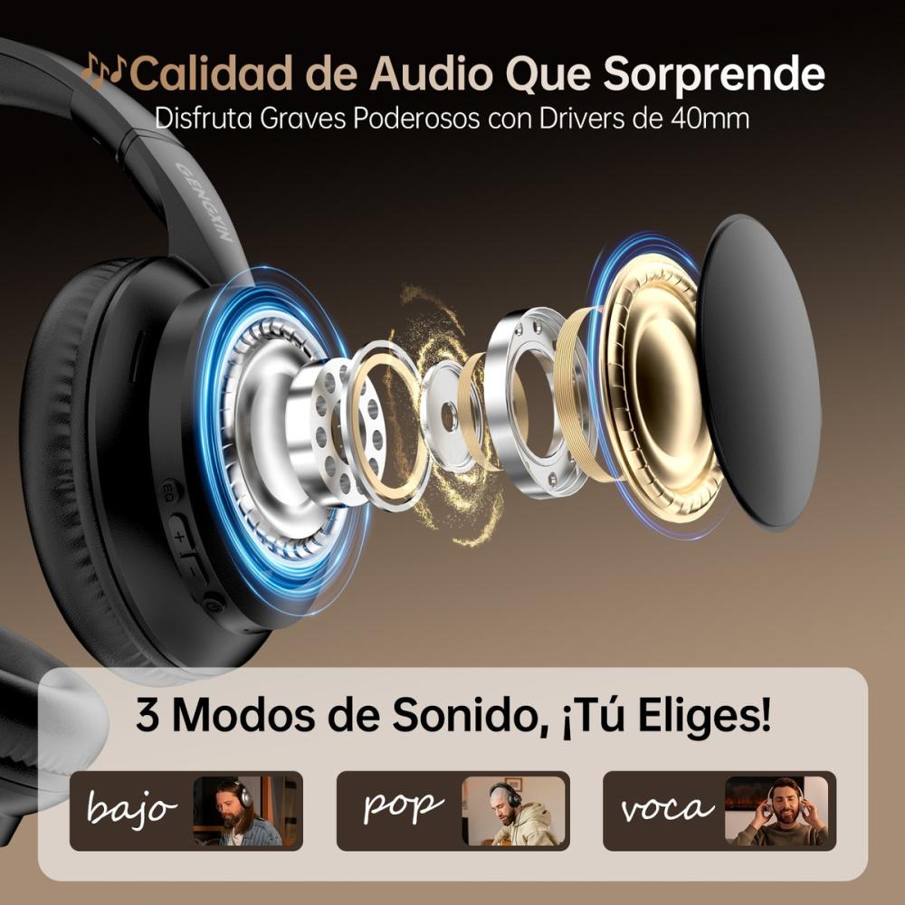 Audifonos Bluetooth Inalambricos Gx-h01 Blanco, Negro Negro