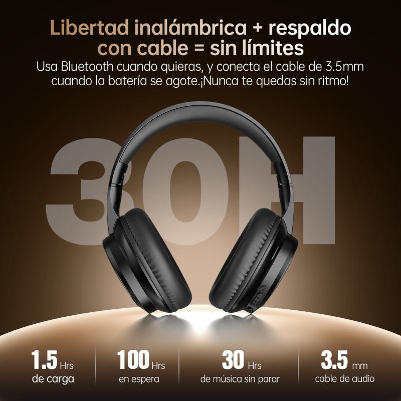 Audifonos Bluetooth Inalambricos Gx-h01 Blanco, Negro Negro